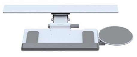 Adjustable Under-Desk Keyboard Tray Mechanism with Standard Track