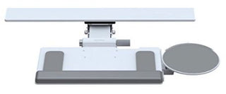 Adjustable Under-Desk Keyboard Tray Mechanism with Standard Track