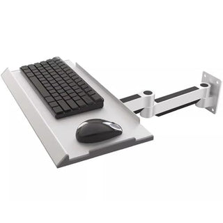Adjustable Wall Mount Monitor Arm with Keyboard & Mouse Tray
