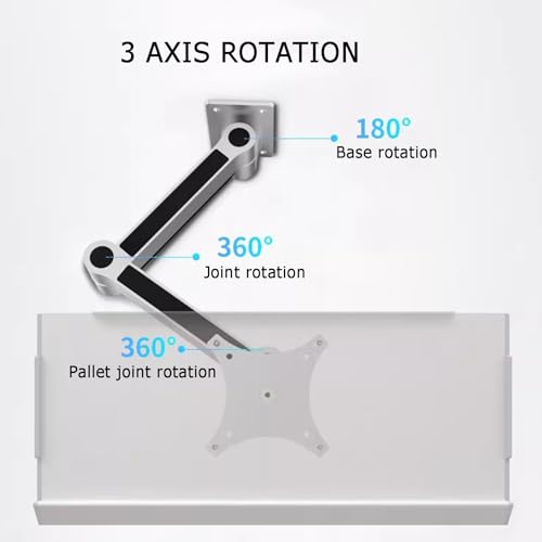 Adjustable Wall Mount Monitor Arm with Keyboard & Mouse Tray