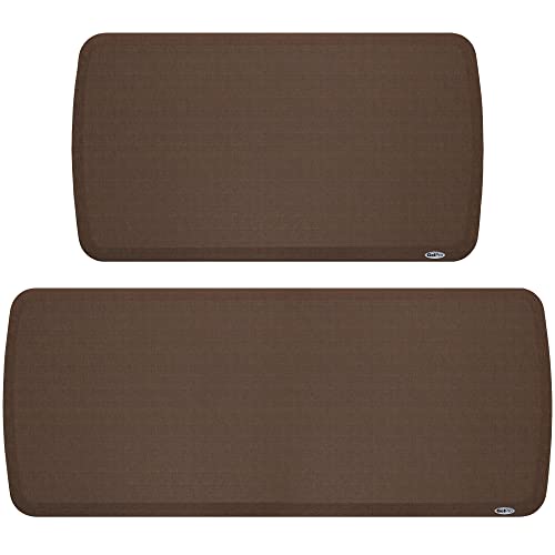 GelPro Elite Anti-Fatigue Kitchen Mat Bundle - 20 x 36 & 20 x 48, Linen Truffle