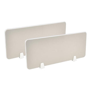 2-Piece Freestanding Desk Privacy Divider with Removable Clips