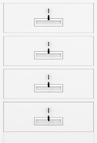 Lockable Metal Under-Desk File Storage Cabinet with Document Boxes