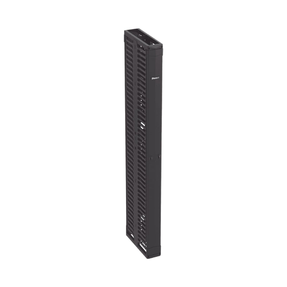 Dual-Sided Vertical Steel Cable Manager 7 ft x 6 in