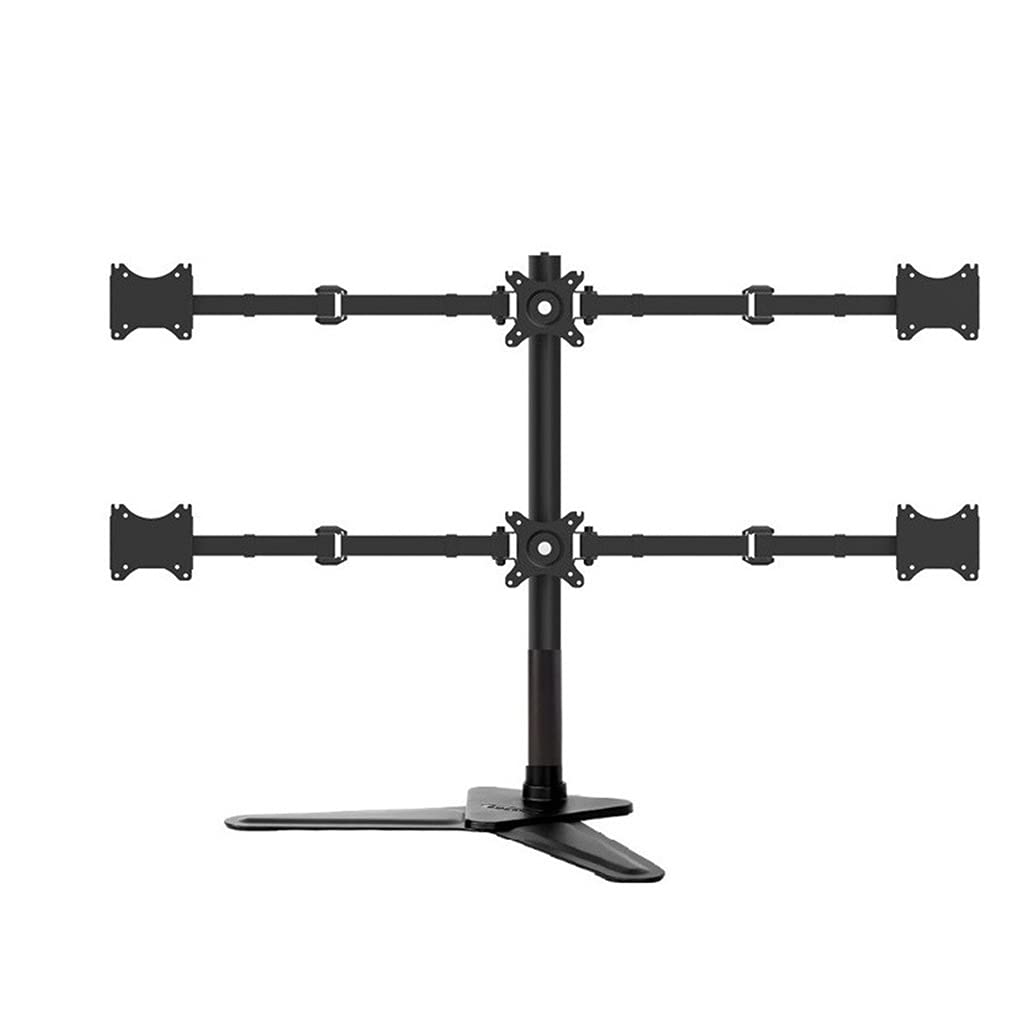 Adjustable Freestanding Six Monitor Desk Stand for 10–27" Screens