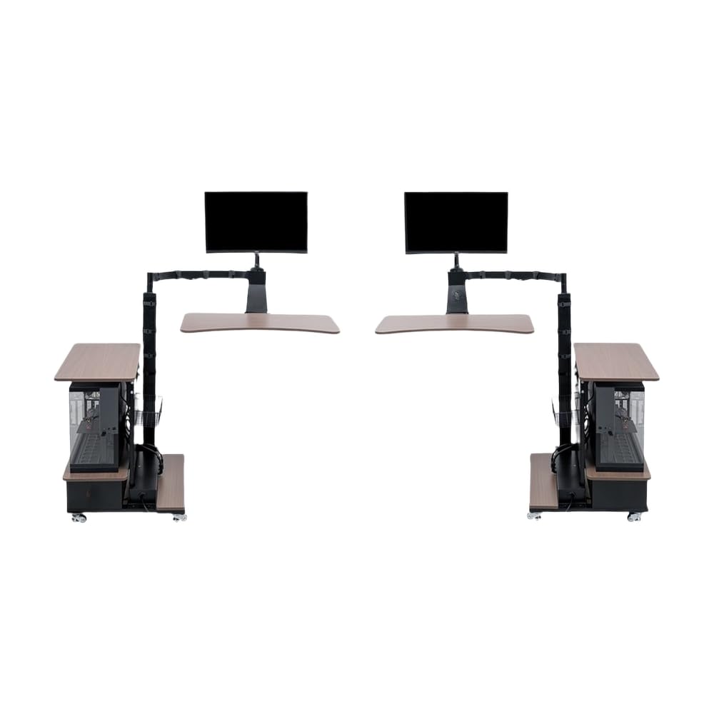 Motorized Sit-Stand Desk with Adjustable Monitor Mount