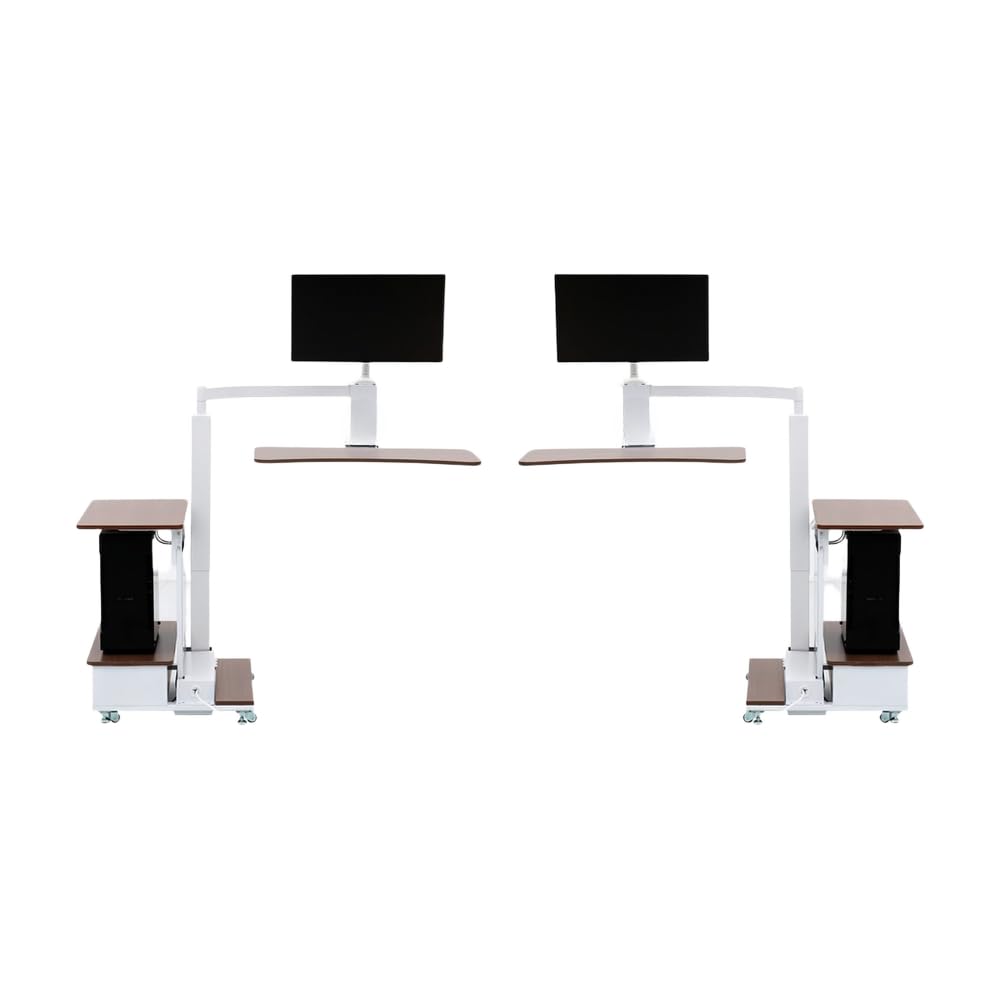 Motorized Sit-Stand Desk with Adjustable Monitor Mount