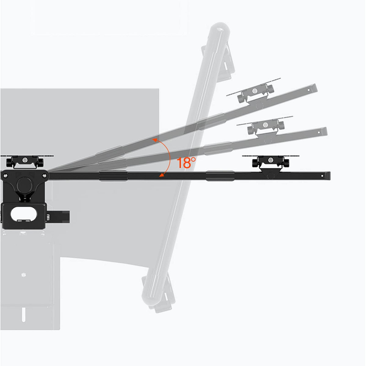 Adjustable Six-Screen Monitor Stand with Mobile Cart & Keyboard Tray