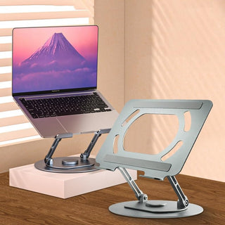 Rotating Adjustable Aluminum Laptop Stand with Cooling Design