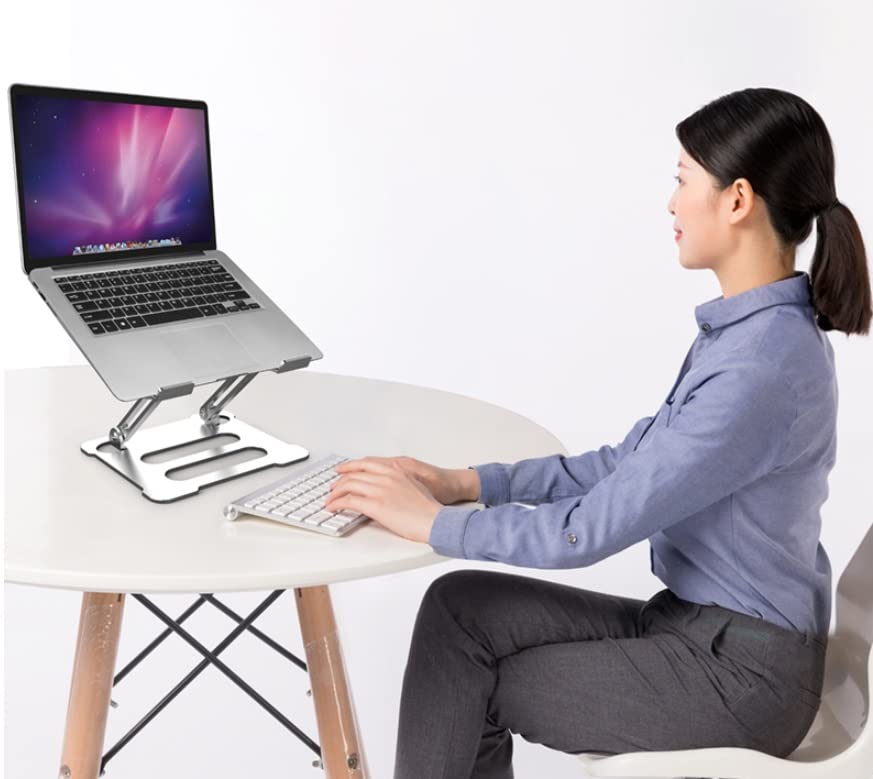Adjustable Folding Aluminum Laptop Stand with Cooling Design
