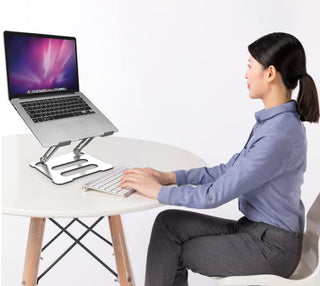 Adjustable Folding Aluminum Laptop Stand with Cooling Design
