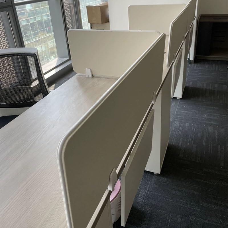 2-Piece Freestanding Desk Privacy Divider with Removable Clips