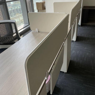 2-Piece Freestanding Desk Privacy Divider with Removable Clips
