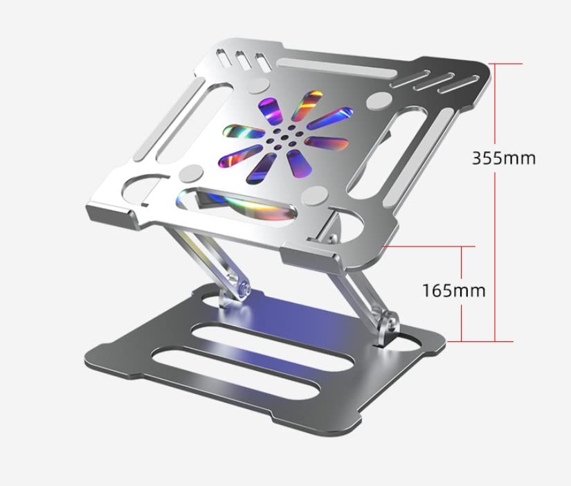 Adjustable Folding Aluminum Laptop Stand with Cooling Design