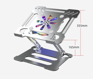Adjustable Folding Aluminum Laptop Stand with Cooling Design