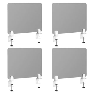 4-Piece Acrylic Desk Privacy Divider with Adjustable Base