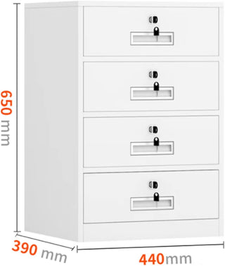 Lockable Metal Under-Desk File Storage Cabinet with Document Boxes