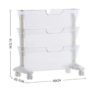 Transparent Document Storage Cabinet with Removable Bookshelf