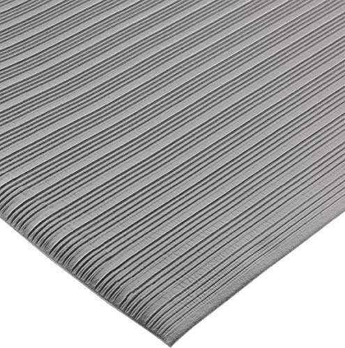 San Jamar KM4360 Vinyl Anti-Fatigue Sponge Mat, 60' Length x 3' Width, Black