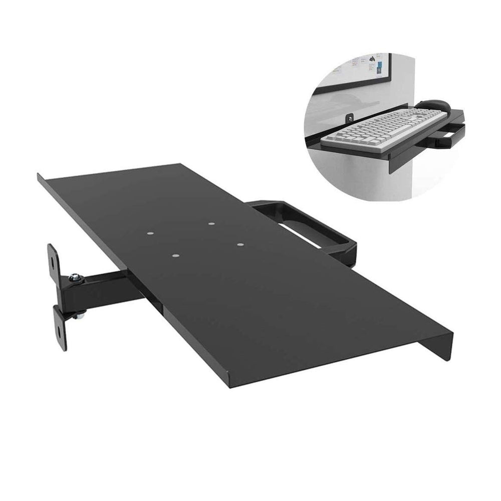 Wall Mount Adjustable Keyboard Tray with Mouse Support