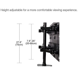 Adjustable Freestanding Six Monitor Desk Stand for 10–27" Screens