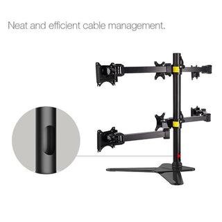 Adjustable Freestanding Six Monitor Desk Stand for 10–27" Screens