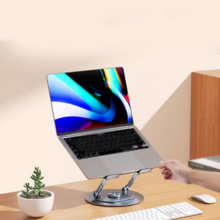 Rotating Adjustable Aluminum Laptop Stand with Cooling Design