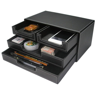5-Piece Wooden Desk Organizer & File Storage Set