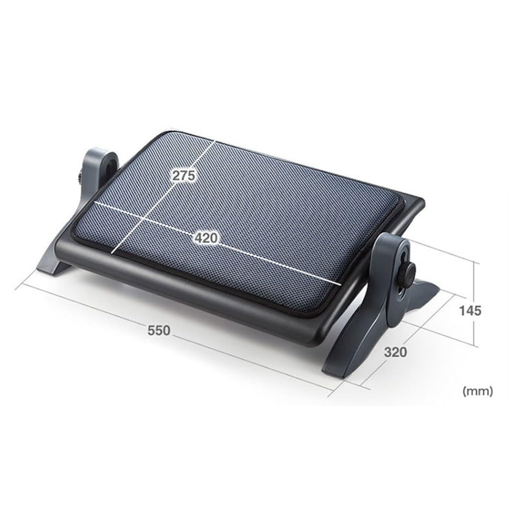 3-Height Adjustable Ergonomic Tilting Footrest with Removable Pad