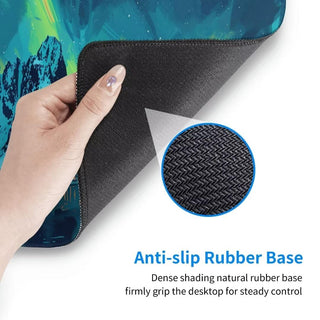 XXL Waterproof Mountain Desk Mat with Non-Slip Rubber Base
