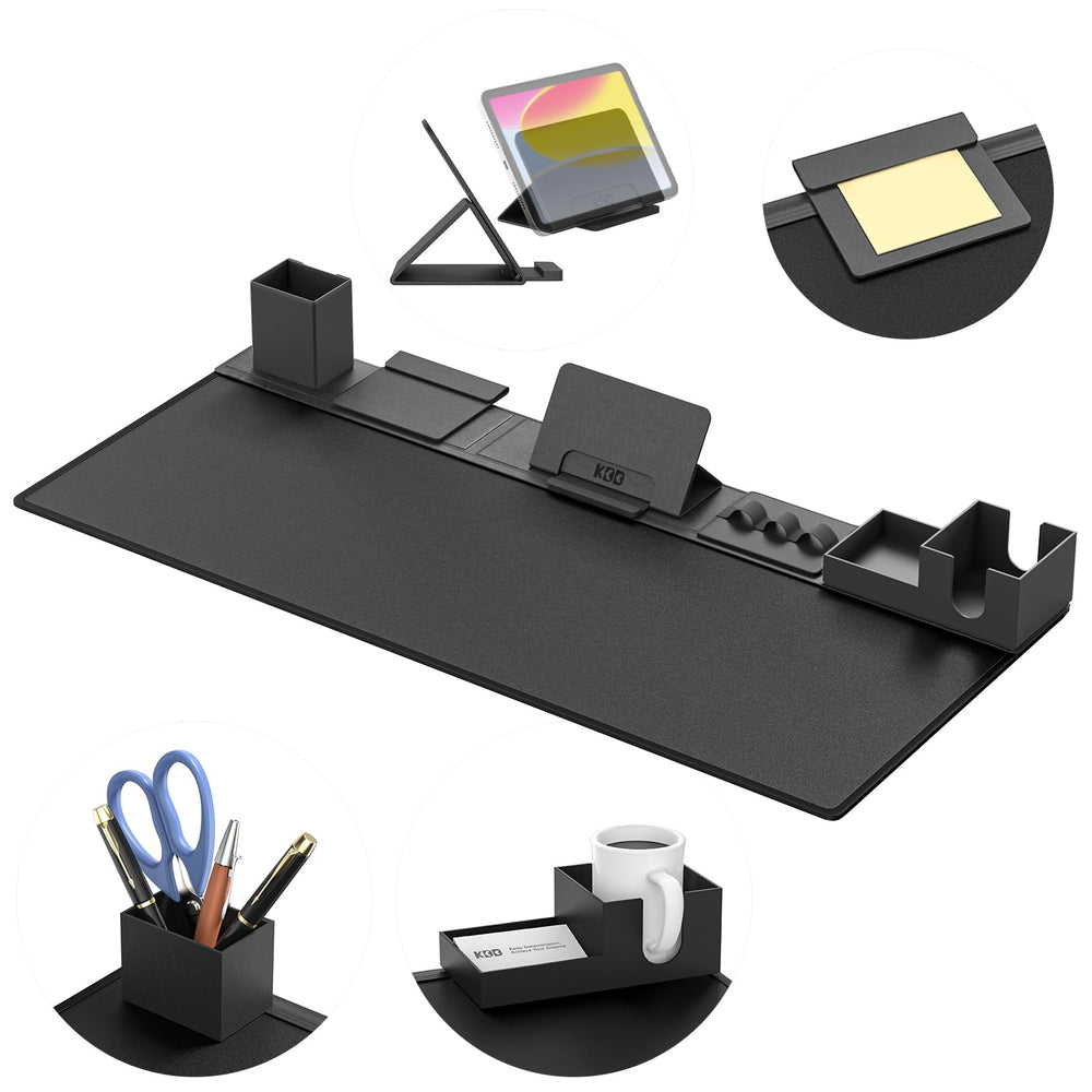 6-in-1 Magnetic Desk Mat Organizer with Phone, Cup & Cable Storage