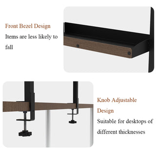 Adjustable Clamp-On Desktop Storage Shelf & Organizer