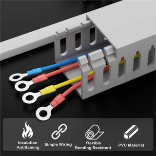 Open-Slot Cable Management Raceway for Server Rack & Home Wiring