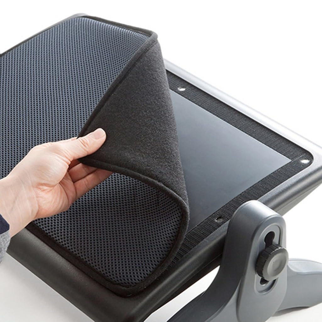 3-Height Adjustable Ergonomic Tilting Footrest with Removable Pad
