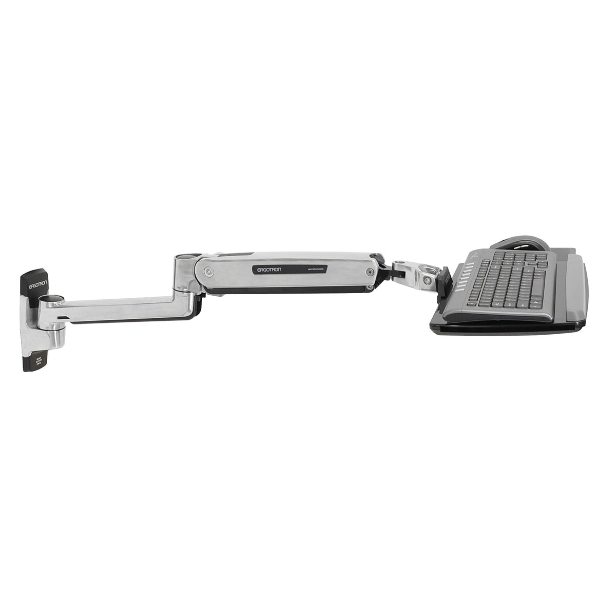 Wall-Mount Sit-Stand Adjustable Keyboard Arm & Tray