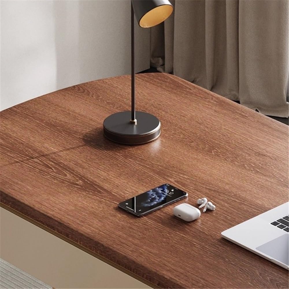 Modern Home Office Desk with Metal Frame & Storage Drawers