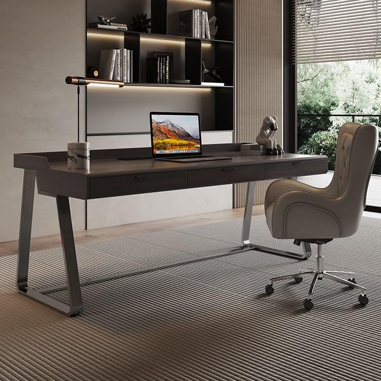 Black Walnut Solid Wood Home Office Desk 140cm