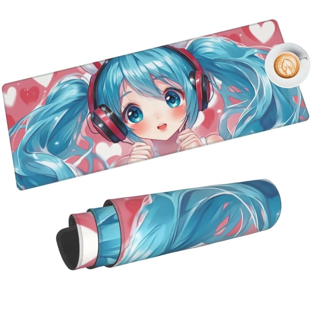 XXL Waterproof Anime Desk Mat with Non-Slip Rubber Base