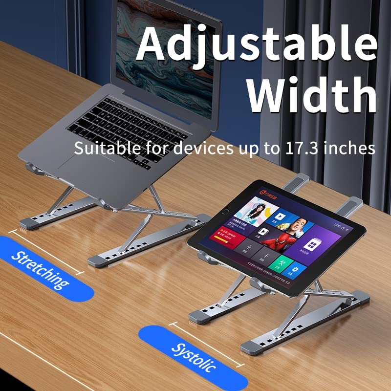 Adjustable Aluminum Laptop Stand with Cooling Design