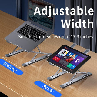 Adjustable Aluminum Laptop Stand with Cooling Design