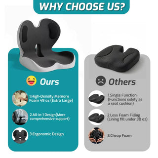 Ergonomic Seat Cushion,Office Chair Cushion with Lumbar Support Pillow