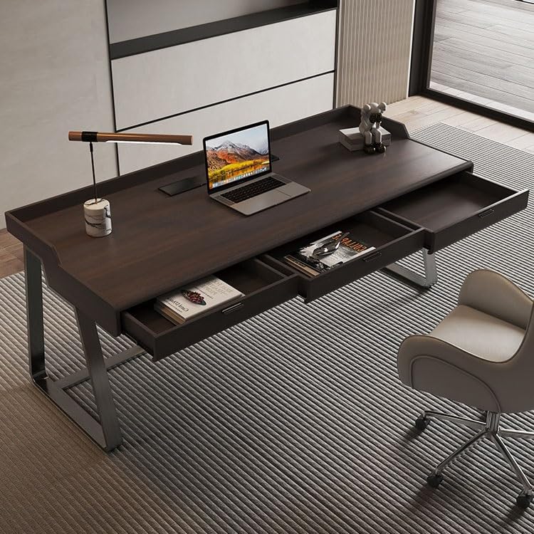 Black Walnut Solid Wood Home Office Desk 140cm