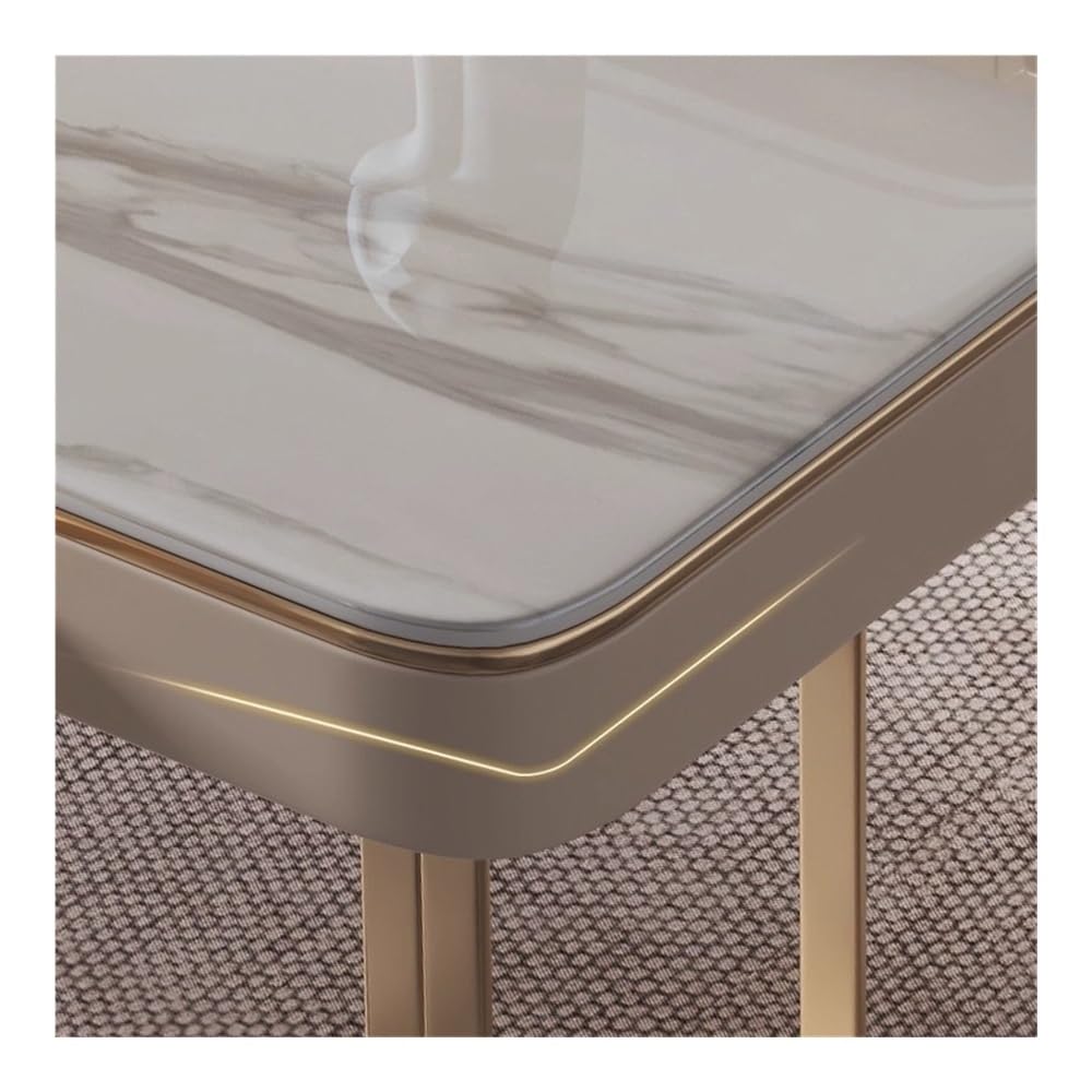 Modern Standing Desk with Rock Slab Top & 2 Drawers