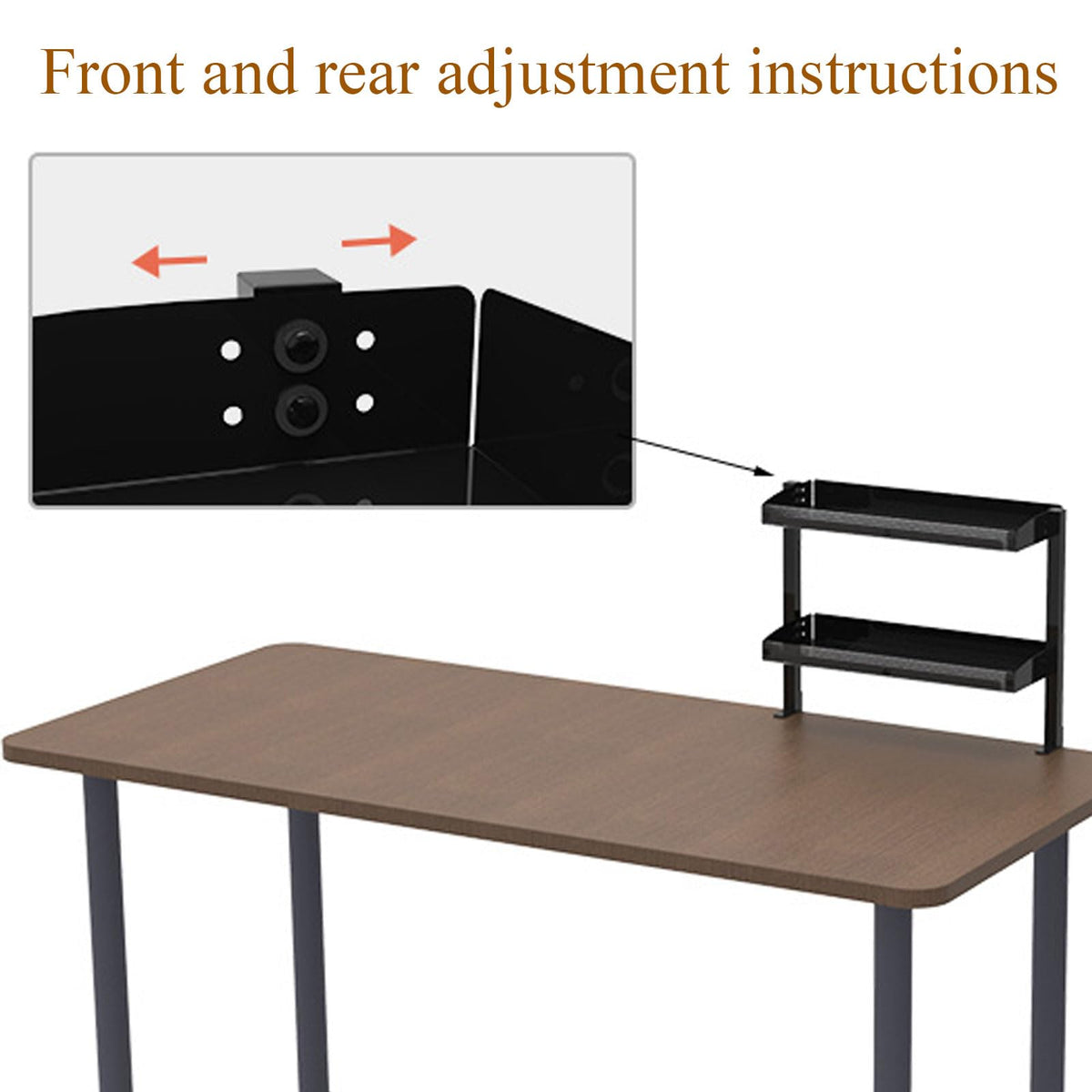 Adjustable Clamp-On Desktop Storage Shelf & Organizer