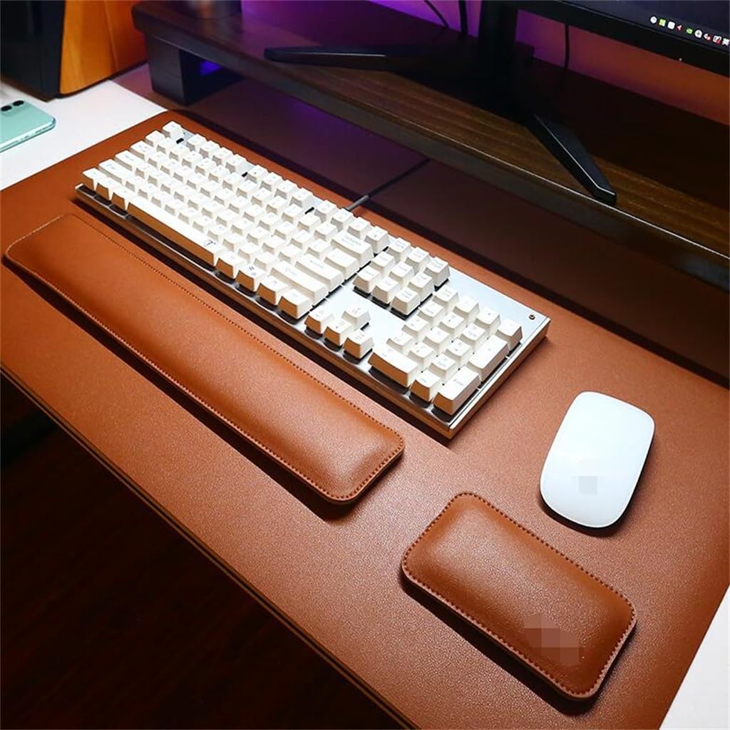 ONMYJFD Sided Leather Wrist Pad, Laptop Mechanical Keyboard, Rest, Palm