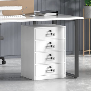 Lockable Metal Under-Desk File Storage Cabinet with Document Boxes