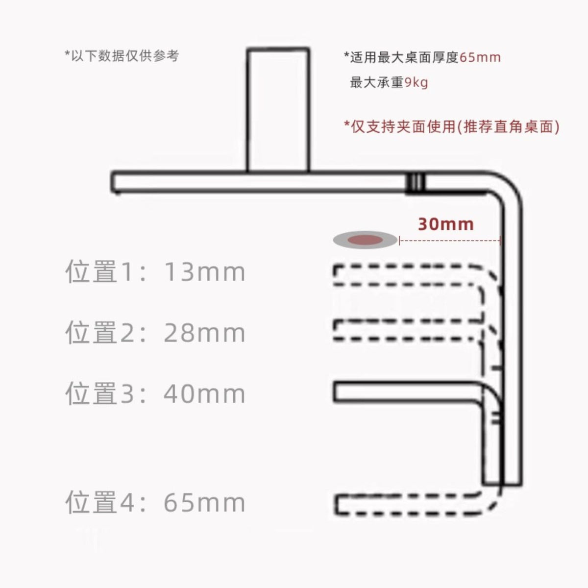 1PCS Monitor Mount Arm