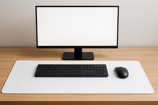 14 × 24" White Sublimation Desk Mat Blank