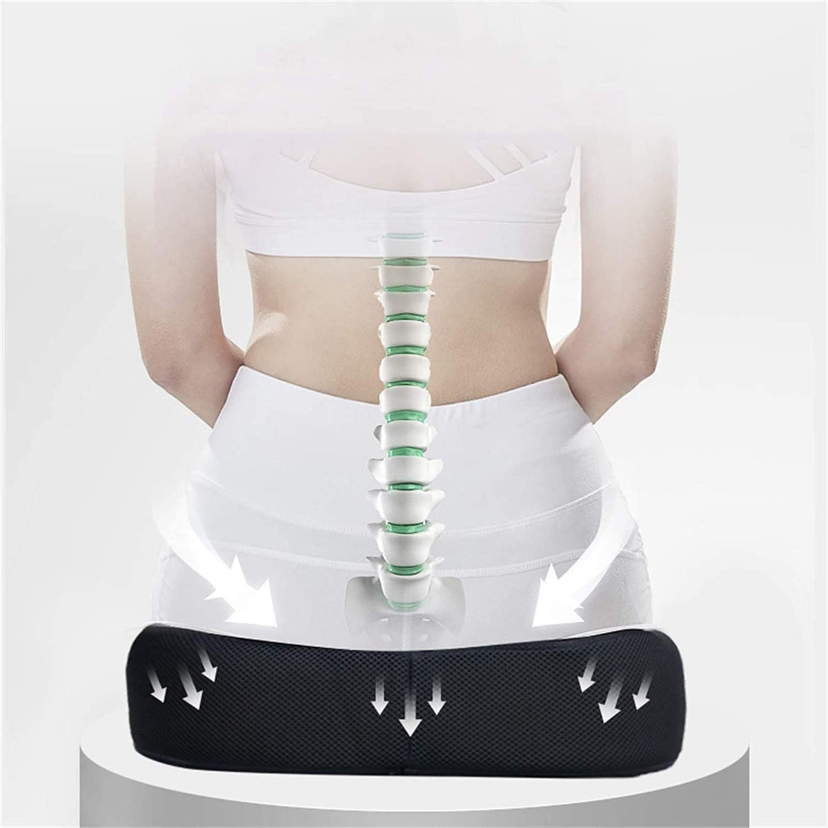 Ergonomic Breathable Seat Cushion with Non-Slip Support