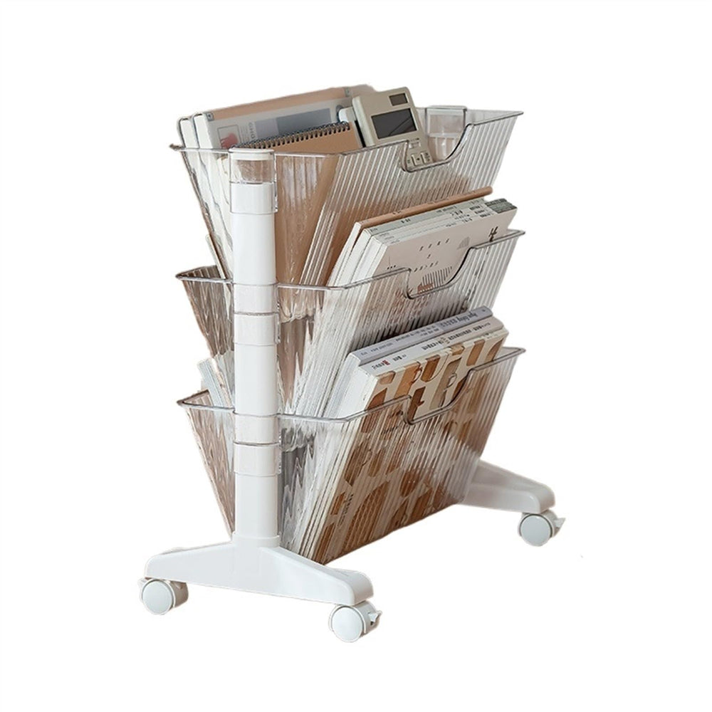 Transparent Document Storage Cabinet with Removable Bookshelf